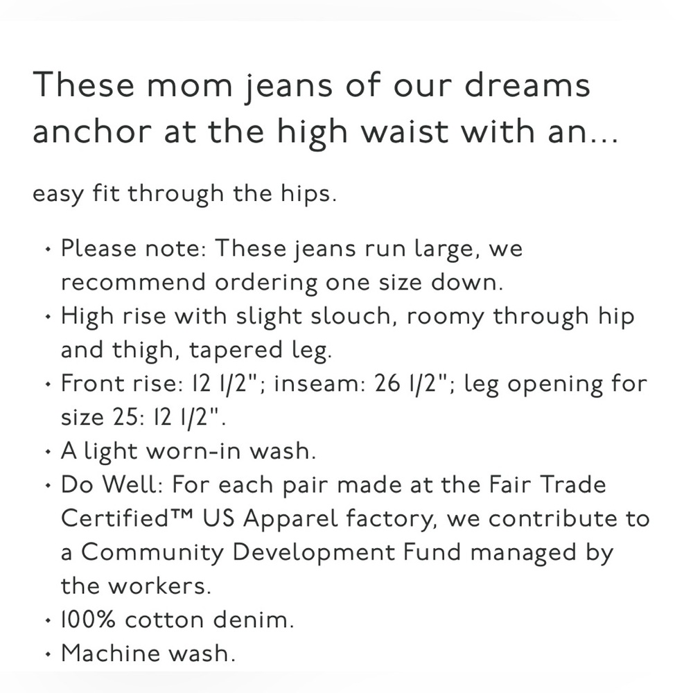 Madewell The Mom Jean in Melva Wash size 26 - Picture 16 of 16